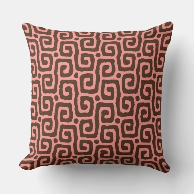Elegant pink &brown Abstract pattern Cushion (Front)