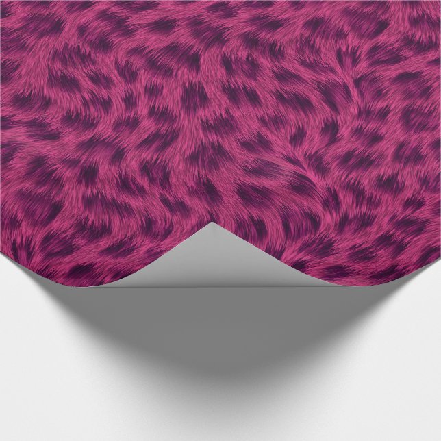 Elegant Pink Cheetah Animal Print Wrapping Paper (Corner)