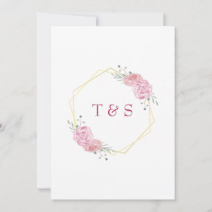 Elegant Pink Cherry Blossom Floral Wedding Invitat Invitation