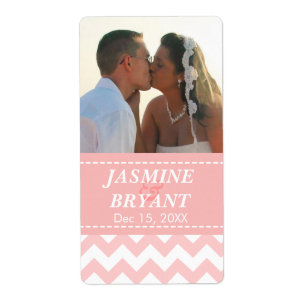 Elegant Pink Chevron Pattern Wedding