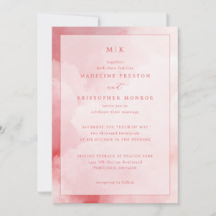 Elegant Pink Clouds Invitation