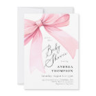 Elegant Pink Coquette Bow Baby Shower Girl
