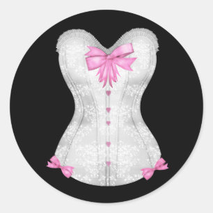 Elegant Pink Corset Stickers