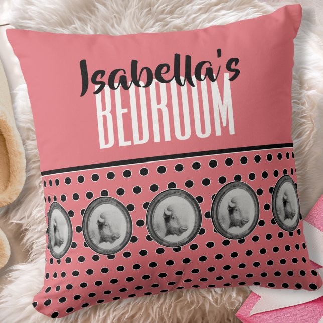 Elegant Pink Custom Animal Art Cushion (Creator Uploaded)