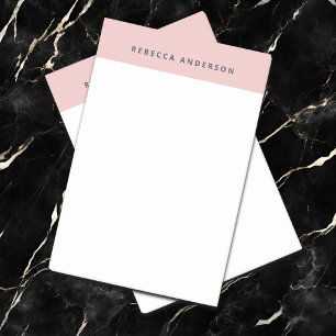 Elegant Pink & Cyan-Blue Modern Name Post-it Notes