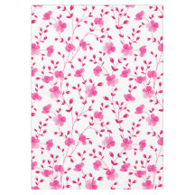 Elegant pink Daisy Floral Tablecloth