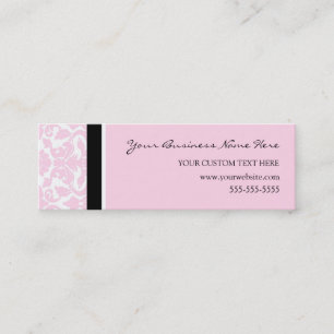 Elegant Pink Damask Business Cards