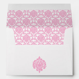 Elegant Pink Damask Envelope