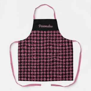 Elegant Pink Diamond Gem Girly Pattern Apron