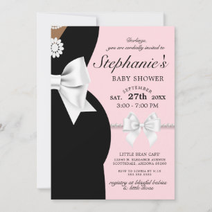 Elegant Pink Ethnic Tiffany Theme Baby Shower Invitation