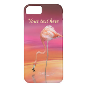 Elegant Pink Flamingo Surreal Pastels Personalise iPhone 8/7 Case