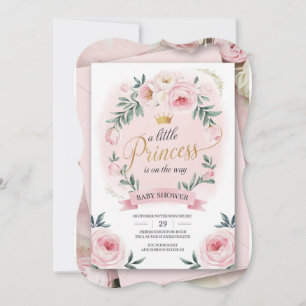 Elegant Pink Floral Baby Shower Invitation – Water