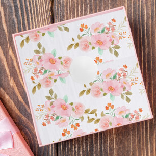 Elegant Pink Floral Botanical Tissue Paper