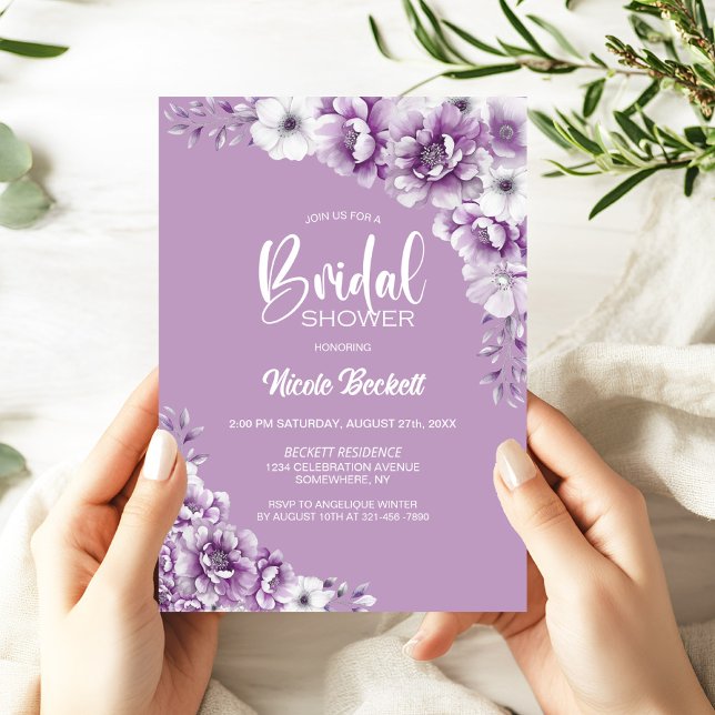 Elegant Pink Floral Bridal Shower Invitation (Creator Uploaded)