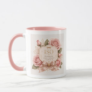 Elegant Pink Floral Coffee Cup