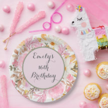 Elegant Pink Floral Custom Party