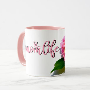 Elegant pink floral flower hydrangea Best Mum Ever Mug