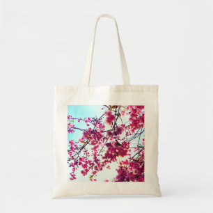 Elegant Pink floral flowers Cherry blossoms Tote Bag