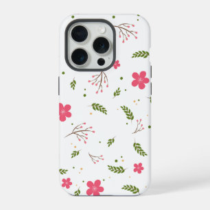 Elegant Pink Floral iPhone 15 Pro Case