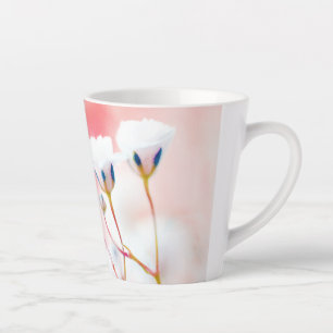 Elegant Pink Floral Latte Mug