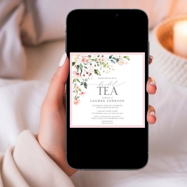 Elegant Pink Floral Love Is Sweet Bridal Shower Invitation (Creator Uploaded)