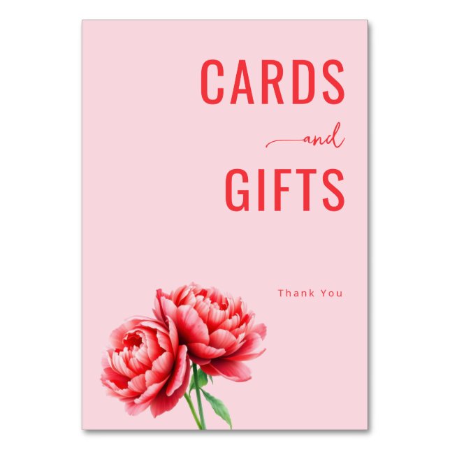 Elegant Pink Floral Minimalist Thank You (Front)