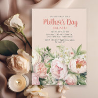 Elegant Pink Floral Mother's Day Brunch