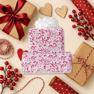 Elegant Pink Floral Pastel Bloom Wrapping Paper