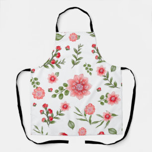 Elegant Pink Floral Pattern  Apron
