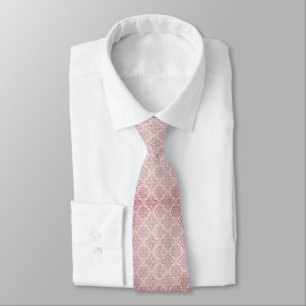 Elegant Pink Floral Pattern Neck Tie