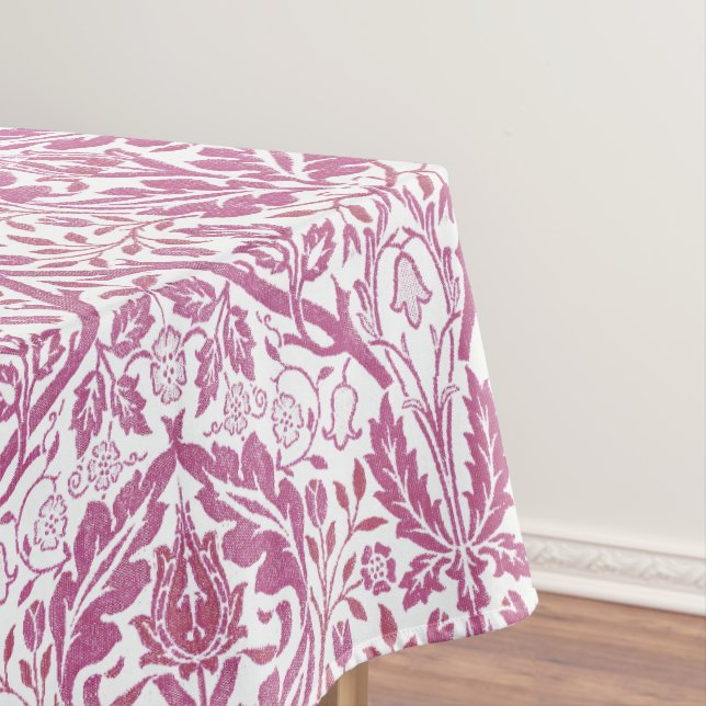 Elegant Pink Floral Pattern Tablecloth (In Situ)