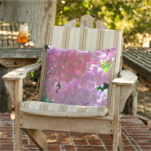 Elegant Pink floral pink flowers pink hydrangeas Cushion