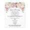 Elegant Pink Floral Quinceanera Program