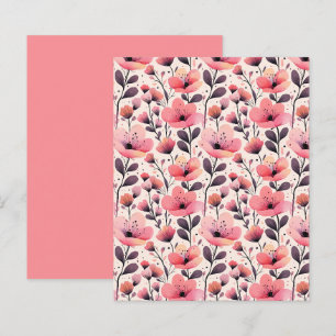 Elegant Pink Floral Scrapbooking Paper