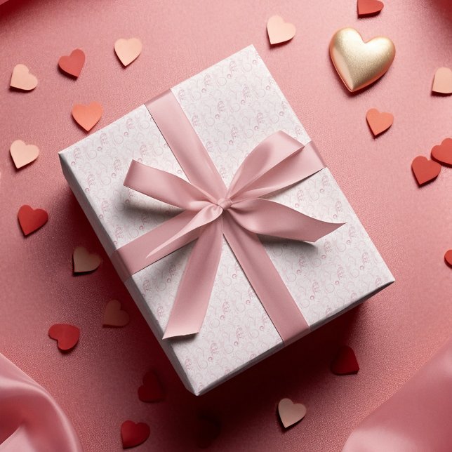 Elegant Pink Floral Swirl Pattern Wrapping Paper (Creator Uploaded)