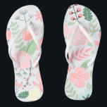 Elegant Pink Floral Thongs<br><div class="desc">Delicate and sweet floral illustration perfect for spring, summer, as well as for bride, bridesmaids, mother of the bride, mother of the groom, maid of honour, flower girl gifts, and more!</div>