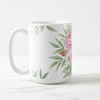 Elegant Pink Floral Watercolor Coffee Mug"  Mug