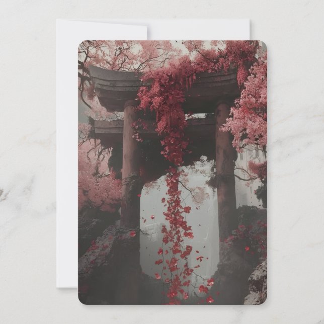 Elegant Pink Floral Wedding Invitation – Botanical (Front)