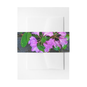 Elegant pink florals pink azaleas pink flowers invitation belly band