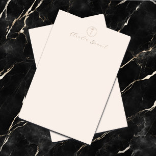 Elegant Pink Flower Logo & Script Name Post-it Notes