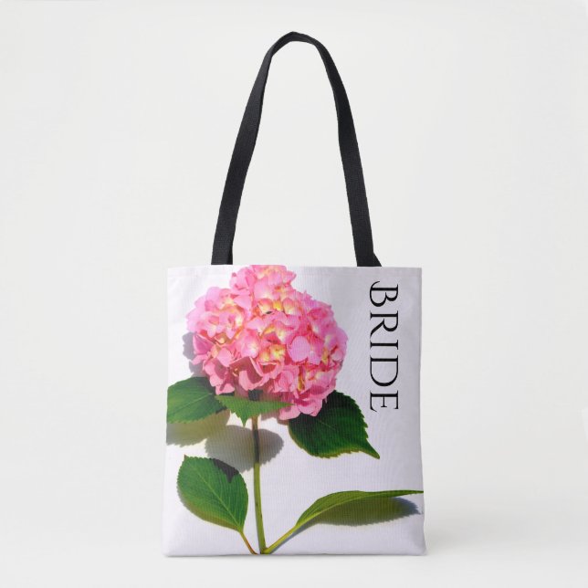 Elegant Pink flower pink floral pink hydrangea Tote Bag (Front)