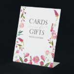 Elegant Pink Flowers Bridal Shower Cards & Gifts Pedestal Sign<br><div class="desc">An elegant way to guide guests with grace. This Cards & Gifts sign is part of our Pink Watercolor Flowers bridal shower collection—a design story rooted in refinement and real connection. With artful blooms framing the message, it blends practicality with beauty, elevating even the most functional moment of your event....</div>