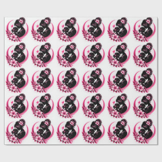 Elegant Pink Flowers Motherhood Love Women  Wrapping Paper