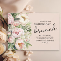 Elegant Pink Flowers Mother's Day Brunch