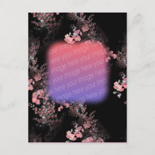 Elegant Pink Flowers Photo Postcard
