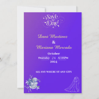 Elegant Pink Flowers Wedding Invitation