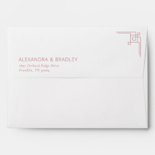 Elegant Pink Geometric Motive Envelope