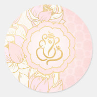 Elegant Pink Gold Ganesh/ Indian God