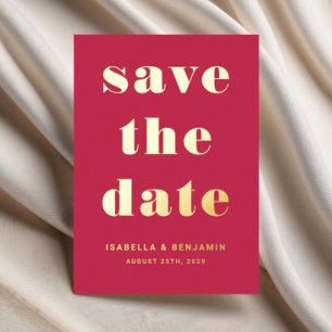 Elegant Pink Gold Wedding Save The Date Card