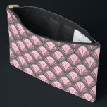 Elegant Pink Grey Art Deco Vintage Pattern Accessory Pouch<br><div class="desc">Elegant Pink Grey Art Deco Vintage Pattern Cosmetic Bag Toiletry Bag Accessory Pouch features an elegant art deco pattern in pink and grey. Created by Evco Studio www.zazzle.com/store/evcostudio</div>